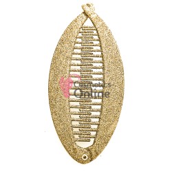 Accesoriu tip banana pentru prins parul din plastic PZS001BB - Auriu cu sclipici